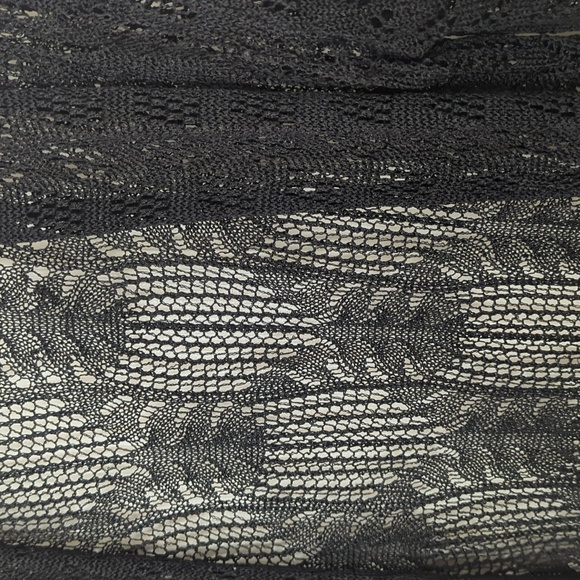 NEW LARGE LONG CROCHET KNIT DUSTER SWEATER BLACK - Picture 6 of 10